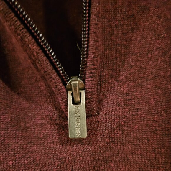 Reiss Quarter-Zip Pullover – Burgundy Maroon | Premium Luxury Knit - Picture 3 of 7